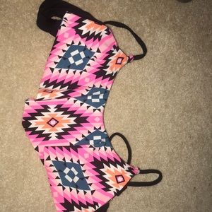 Patterned bathing suit top